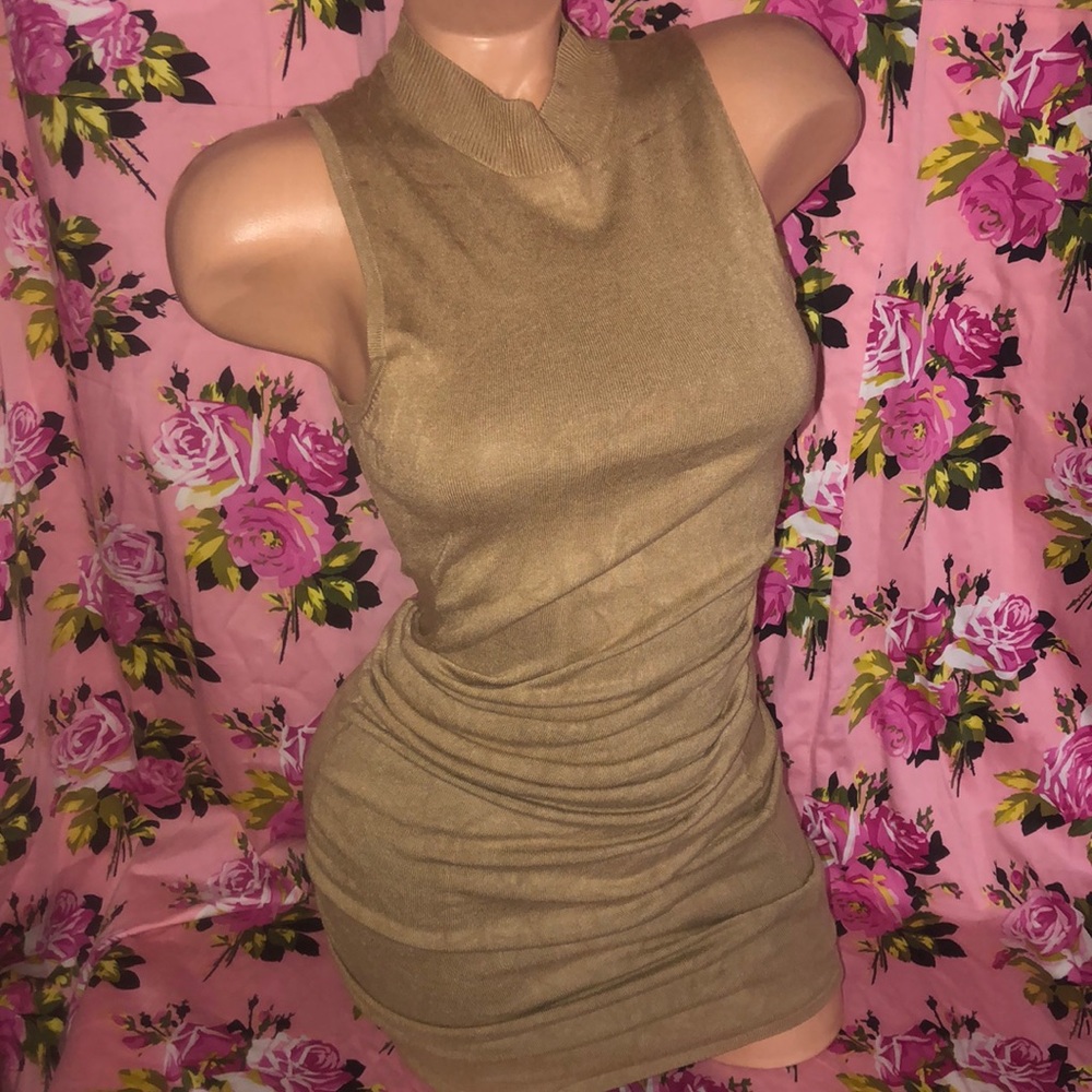 Express golden brow turtleneck dress fitted sexy S